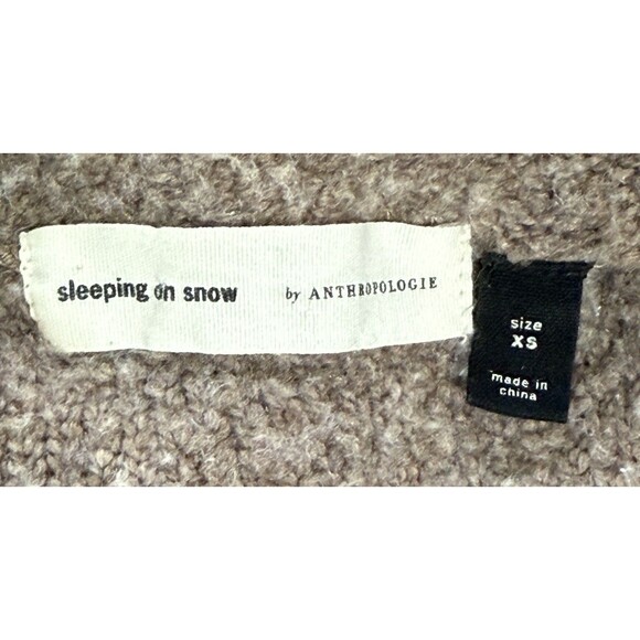 Sleeping on Snow Women Taupe Bouclé Knit Sweater Minimalist Quiet Luxury Cozy XS - Picture 5 of 8